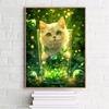 5d DIY Diamond Painting Cross Stitch Cat In The Glass Cup Animal Diamond Embroidery Mosaic Full Round Drill Home Decor Arts