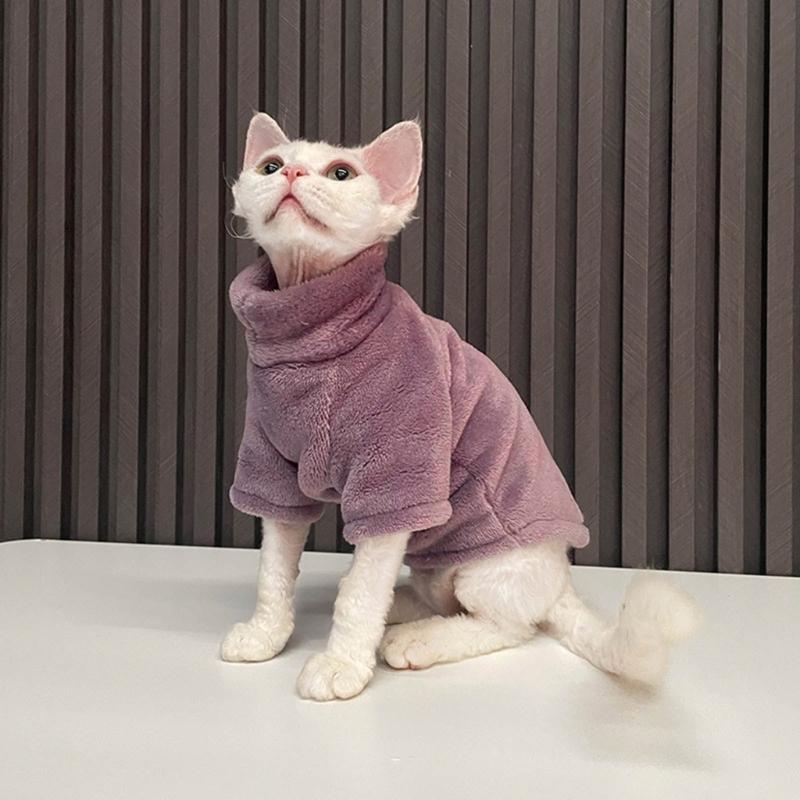 Haarloser Katzenmantel Haarloser Katzen-Kapuzenpullover Haarlose Katzenkleidung Haarloser Katzenpullover Sphynx-Mantel Warmer Mantel Sphynx-Katzen-Kapuzenpullover