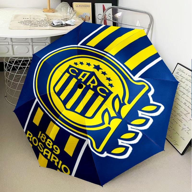 Rosario Central Crest Umbrella Folding umbrella, automatic umbrella 8-Frame for Travel, camping Use Gift for Halloween Christmas