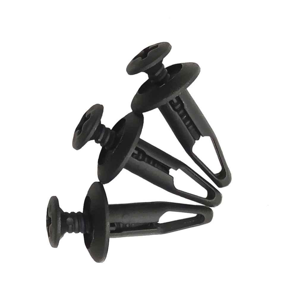 50PCS Car Retainer Clips Plastic Fasteners Kit Auto Trim Panel Clip Black Car Body Bumper Rivet Set Replacement Push Pin