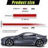 5 PCS Car Hood Stripe Sticker, Vinyl Modified Rearview Mirror Decals, Racing Sports Auto Body Side Sticker Decoration, Universal Exterior Stickers