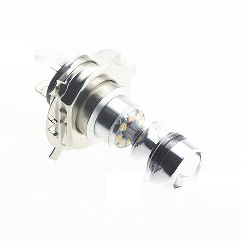H4 100W 20Led Lampadina Abbagliante/Anabbagliante Hid 6000K Bianco Faro Moto Alta Potenza