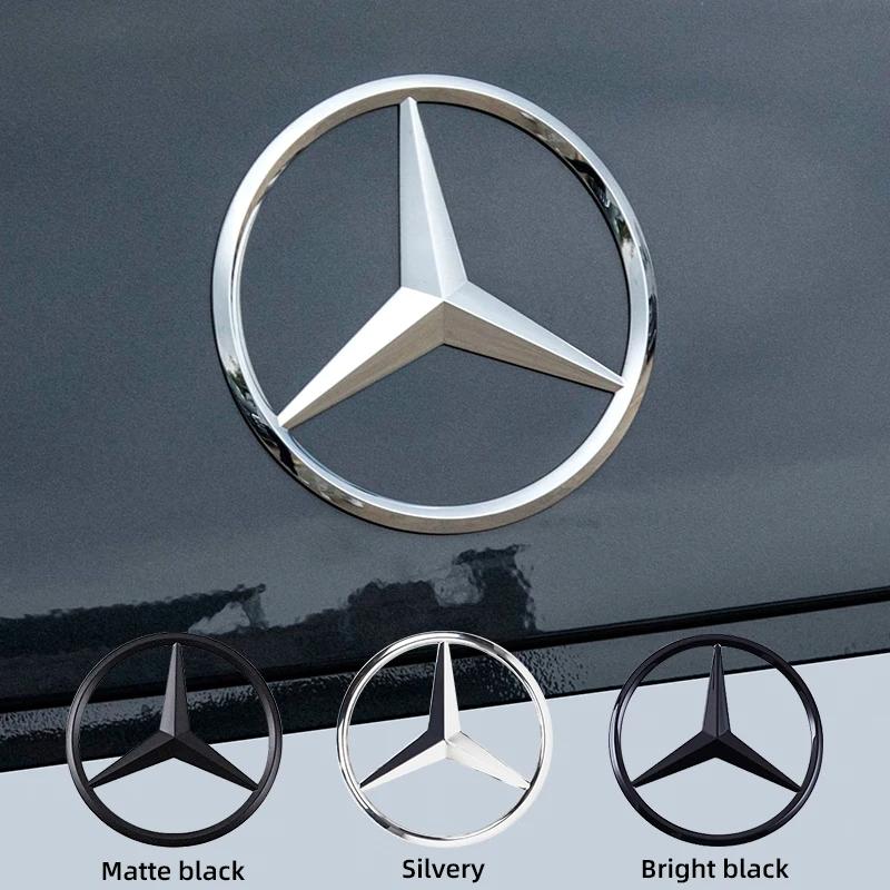 90mm ABS Chrom Czarny Znak Godło Mercedes Tylna Gwiazda Dla Mercedes Benz W203 W206 W212 X253 W167 W166 W247 C E GLA GLC GLE