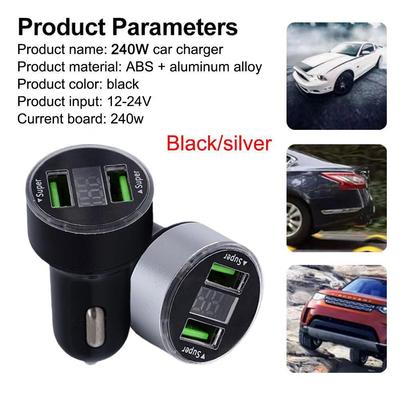 2-portowa super szybka ładowarka samochodowa USB do iPhone'a 14 Pro Max 13 Oneplus OPPO 240 W szybka ładowarka adaptera ładowania