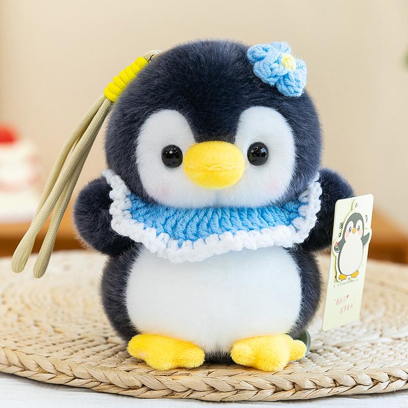 Spring Penguin Plush Toy: Soothing Doll Pillow, Keychain Pendant & Cloth Doll Figure for Girls