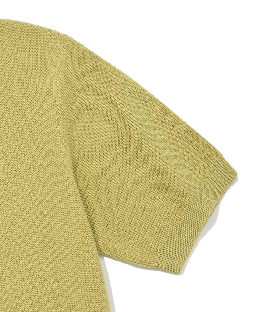 COVERNAT WOMAN Basic Waffle Collar Knit Lime