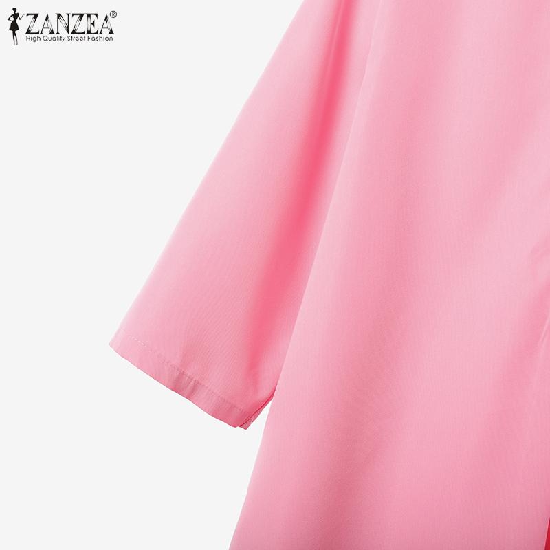 ZANZEA Women 3/4 Sleeve Long Blouse and Pants Casual Two Piece Suit Sets