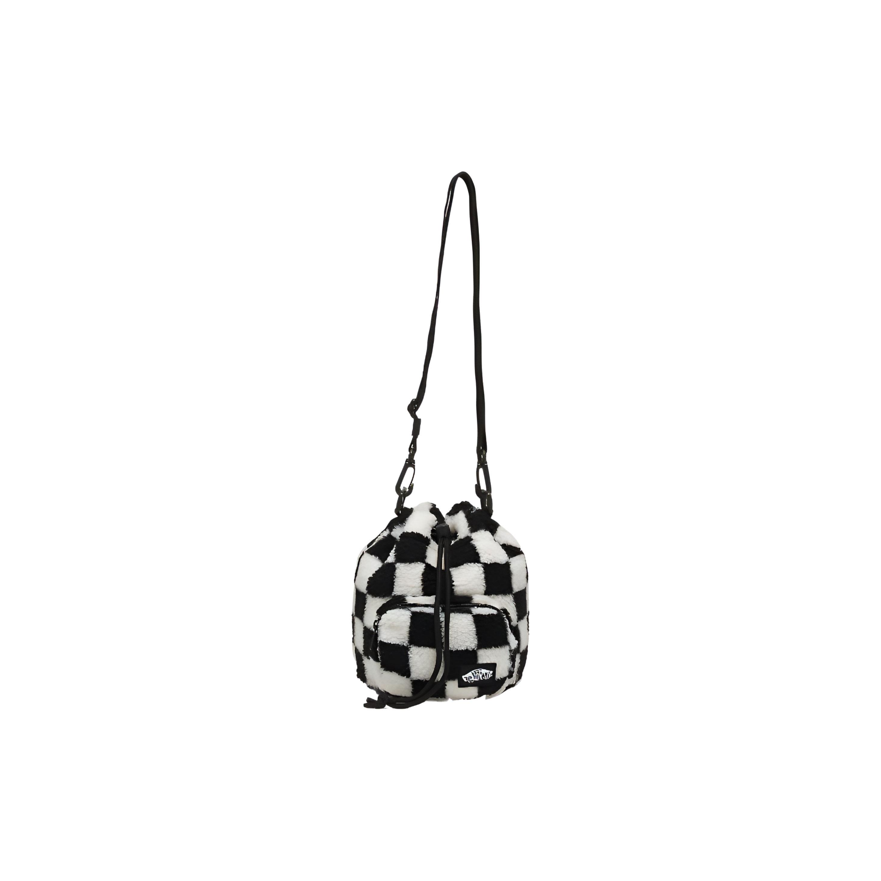 Vans Black And White Checkerboard Polyester Shoulder Crossbody Bag Unisex bags VN000CKF1KP One Size