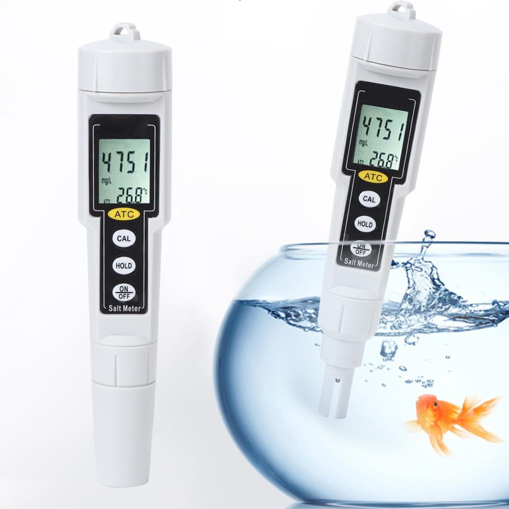 CT3081 Portable Digital Salinometer Salinity Temperature Humidity Tester Meter for Salt Water Pool