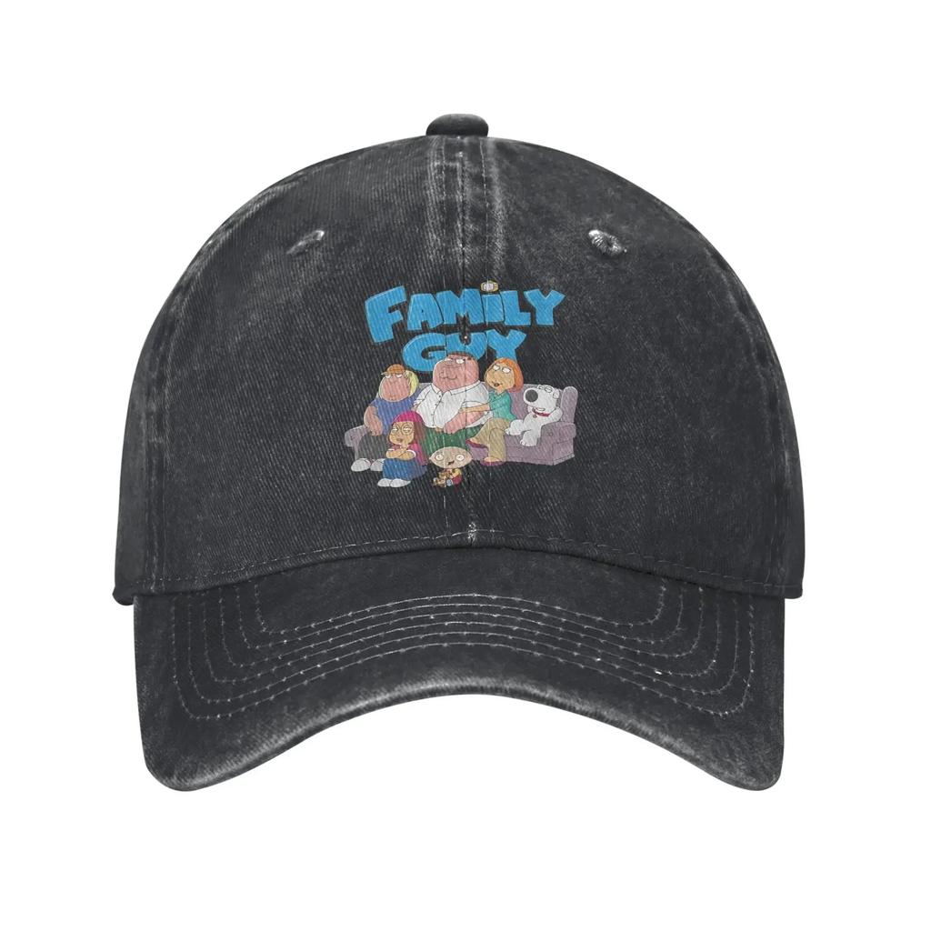 Avintage Families Cartoon Baseball Caps Unisex Distressed Washed Sun Cap Outdoor All Seasons Travel Adjustable Hats Cap