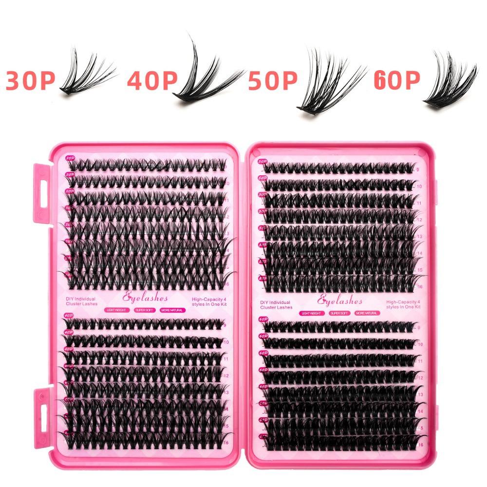 Wispy Style 3D Faux Mink Lash 3D Volume DIY Lash Extension Kit Eye Makeup Tools  Personal Care