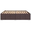 Bed Frame without Mattress Dark Brown 200x200 cm Fabric