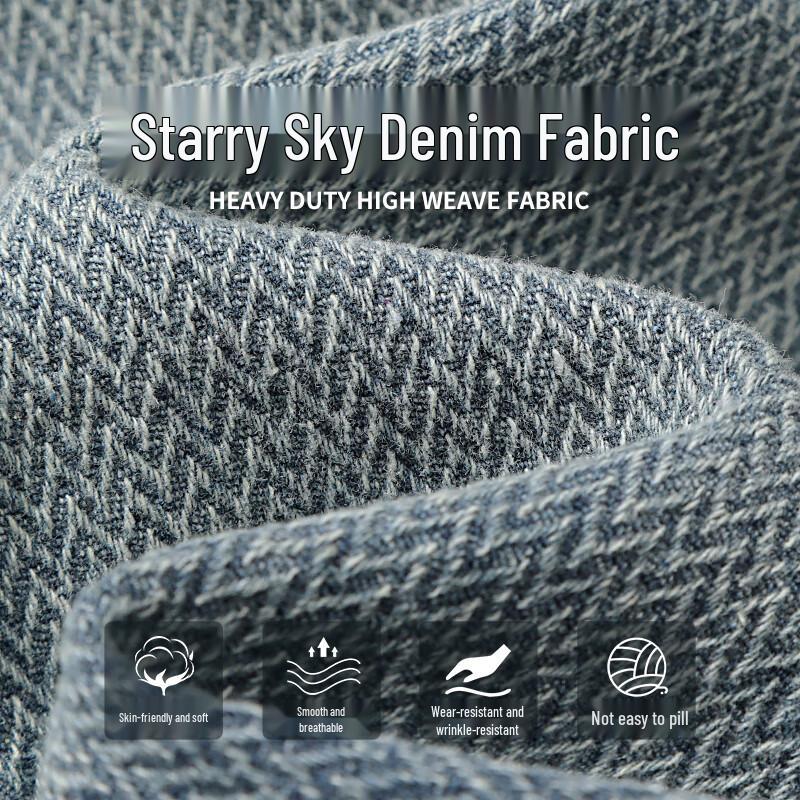 Baleno Men's Starry Texture Drapey Straight-Leg Jeans