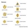 7 Pcs Yellow Blue Metal Dice Hollow Metal Polyhedral Dice Set Suitable for Role-Playing RPG    Board Game Card Game