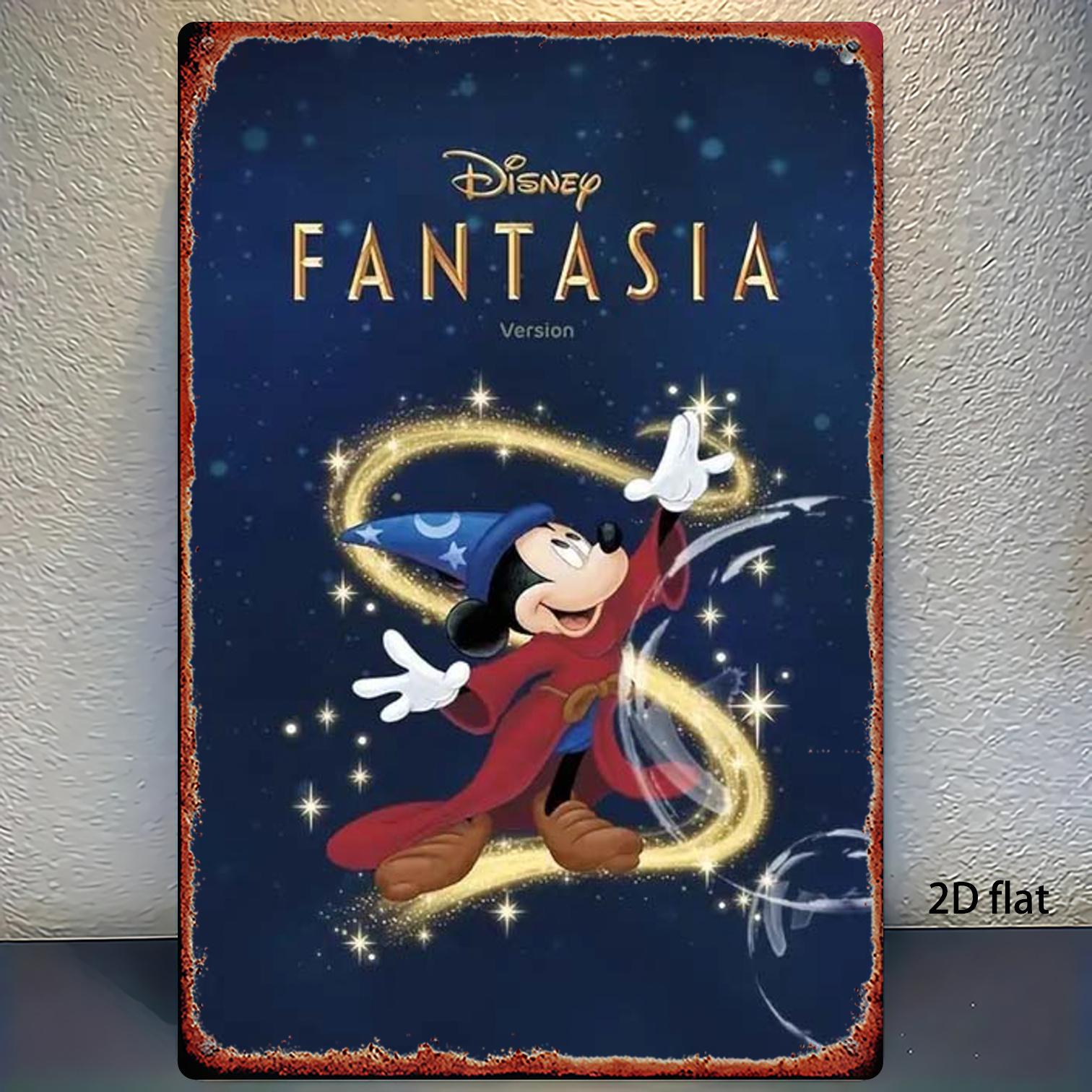 

2D Flat - 1pc iron painting Mickey Magic Sorcerer Starry Sky Background Classic Wall Art, Home, Kitchen, Bar, Garden and Farmhou 20x30cm（7.8x11.8inch）