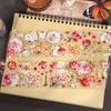 60mm*6m Vintage Red Plant Flower Landscape PET Tape Creative DIY Journal Material Collage Scrapbooking Stationery