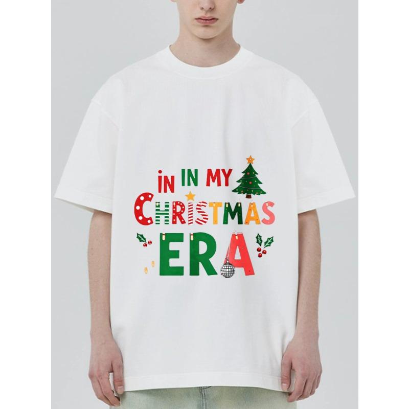 Weihnachts-T-Shirt Schwarz in My Christmas Era Print Feiertagsparty-Kleidung