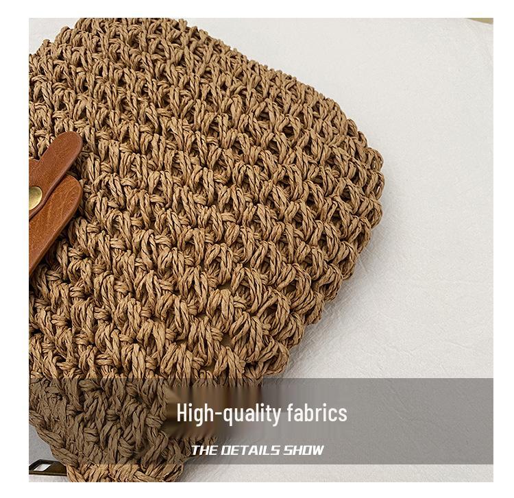 Summer Casual Straw Woven Crossbody Bag: Simple Vacation Style for Women