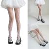 Elegant Lace Floral Hollowed Fishnet Pantyhose for Women's Japanese Aesthetic See Through Mesh Tights Stockings Hosiery