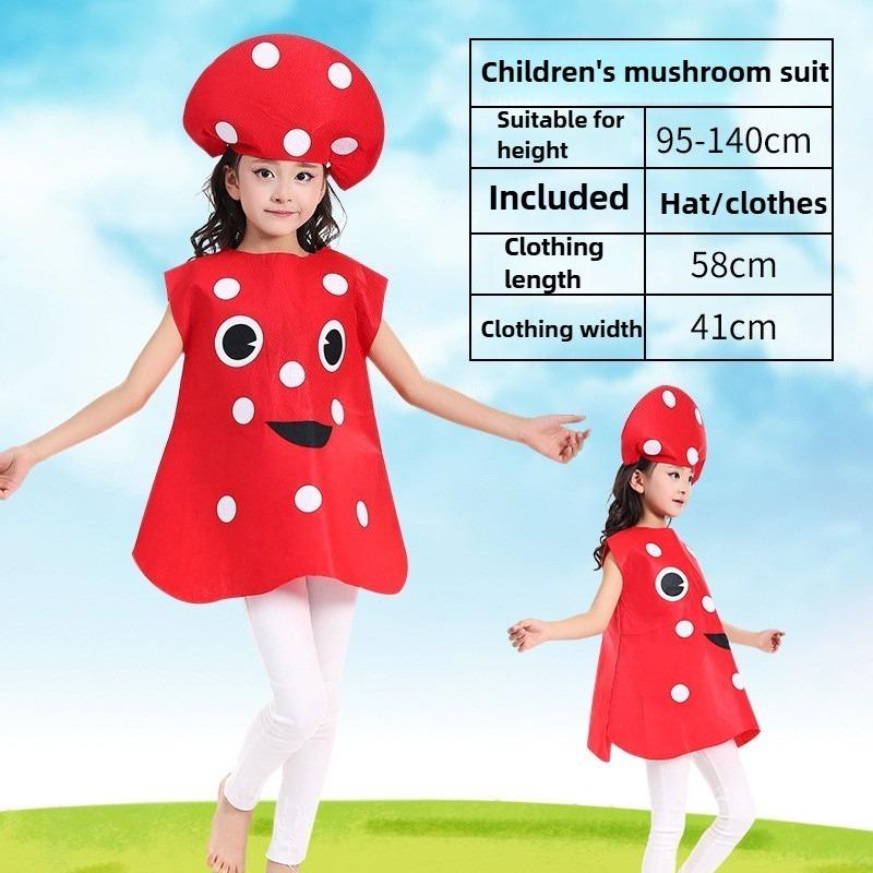 Christmas Kids Costume Fruit Vegetable Outfit Carrot Corn Chili Parent-Child Dance Performance Costume