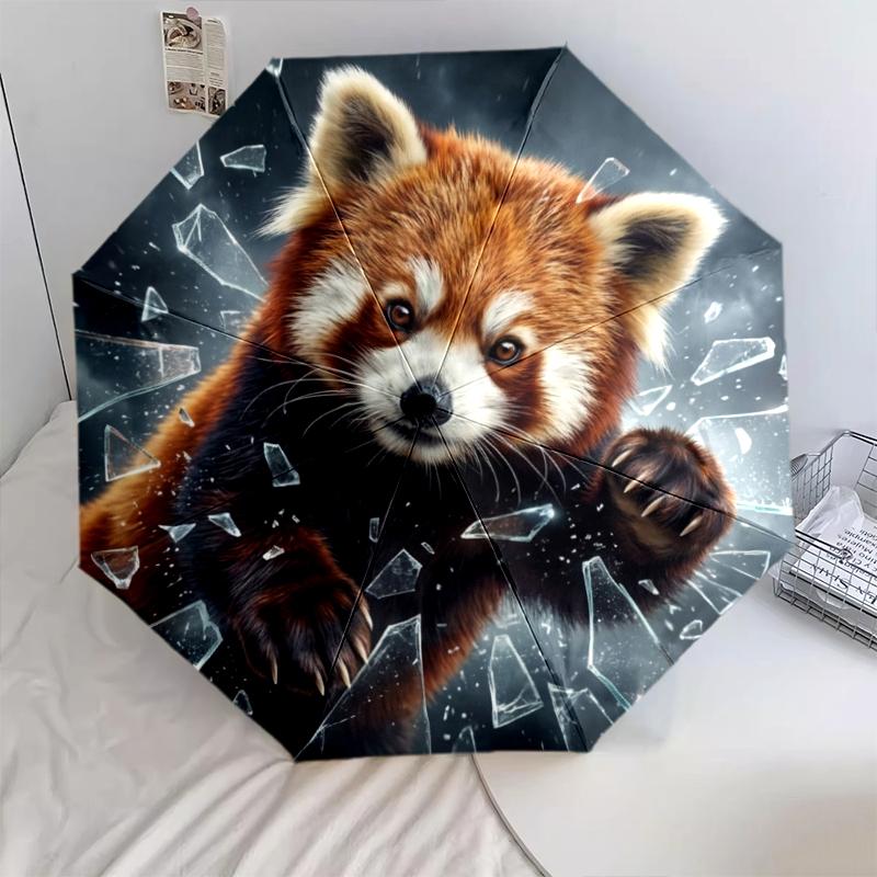 

1 PC Automatic Folding Umbrella - Animal Photos Pattern, Portable & Foldable Design with 8 Ribs, Christmas Birthday Gifts
