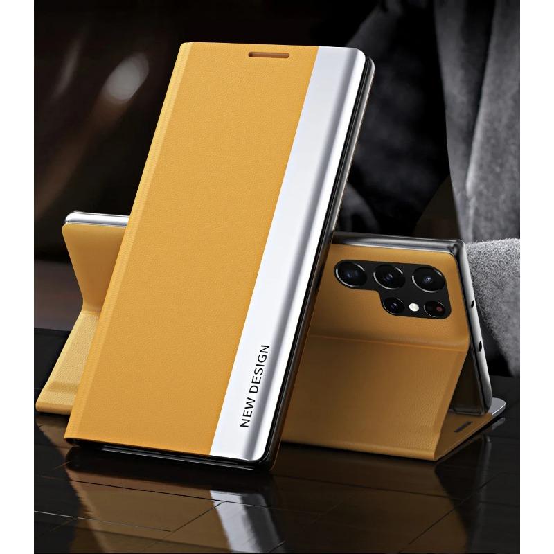 Premium Business SLE Magnetic Flip Kickstand Leather Case for Samsung Galaxy S26 Ultra S26 Pro S25 Edge S24 S23 FE S22 Plus Shockproof Bumper Cover
