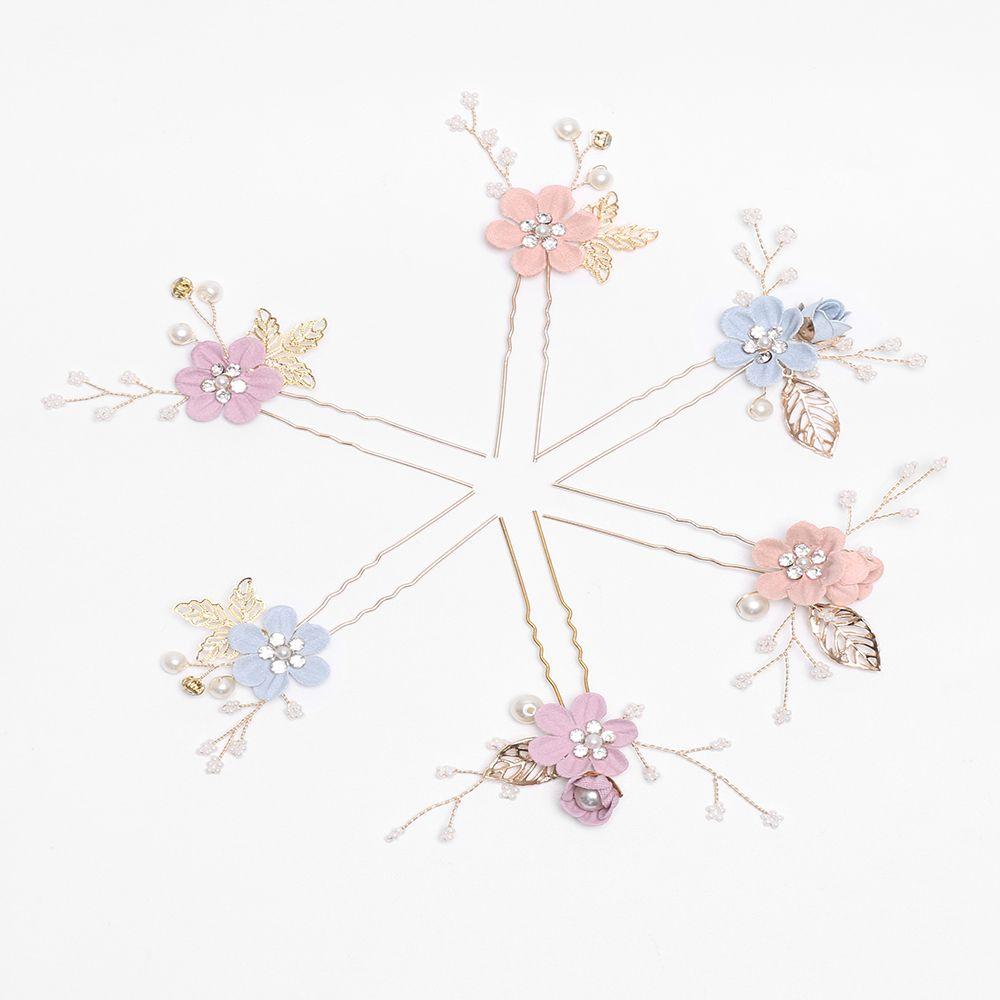 Luxury Bride Hair Jewelry Wedding Leaves Tiara Hair Combs Flower Hair Pin Bridal Clips