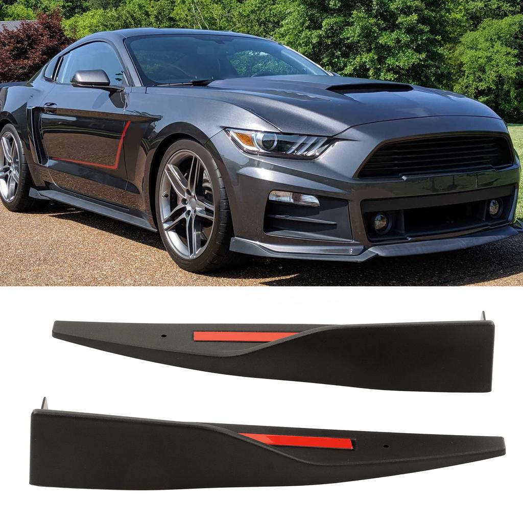 2Pcs Car Side Skirt Spoiler Left Right Wing Panel Body Kit Replacement for Ford Mustang Roush 2015‑2019 Car Accessories