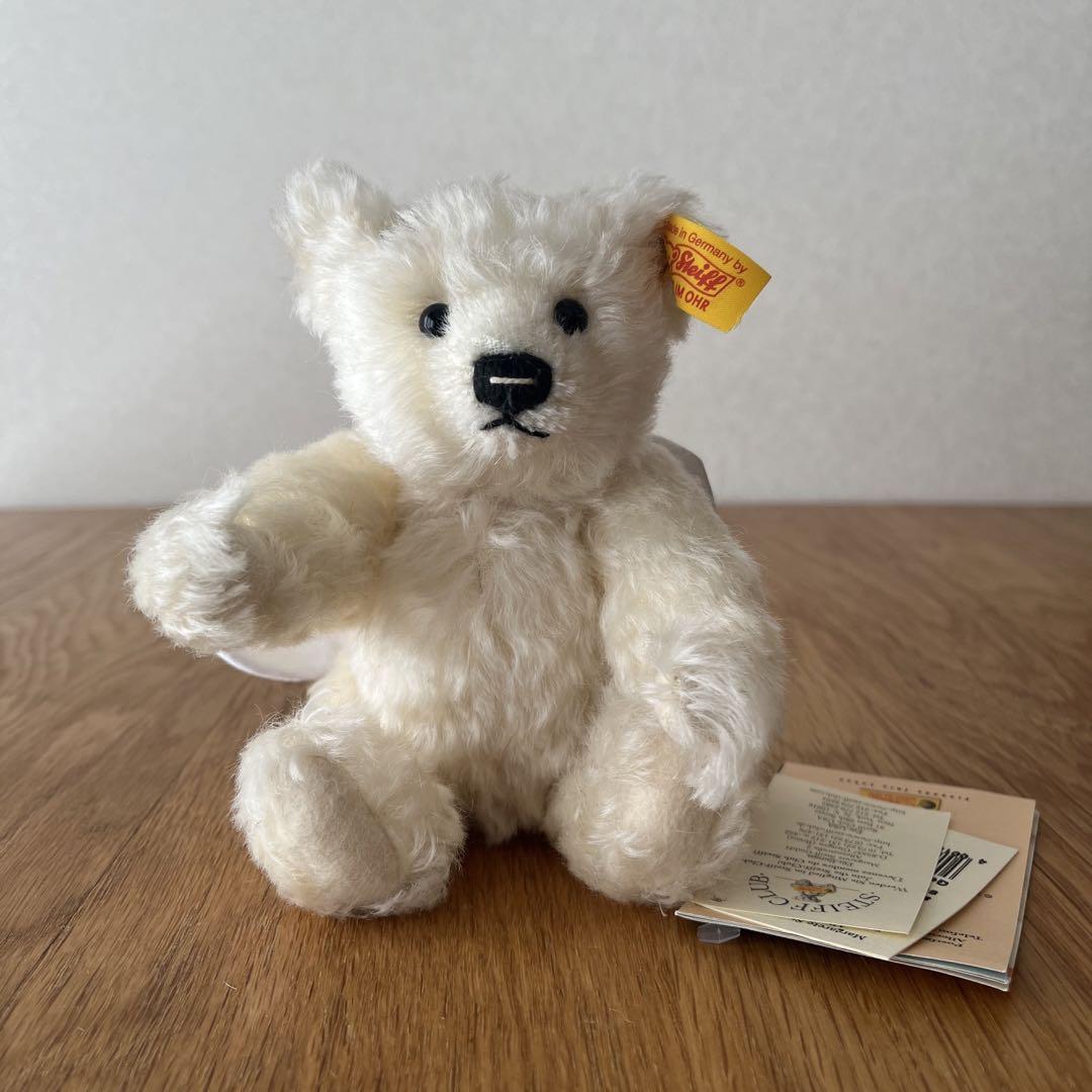 

[USED] Steiff 17cm Teddy Bear, Steiff Angel, White Bear