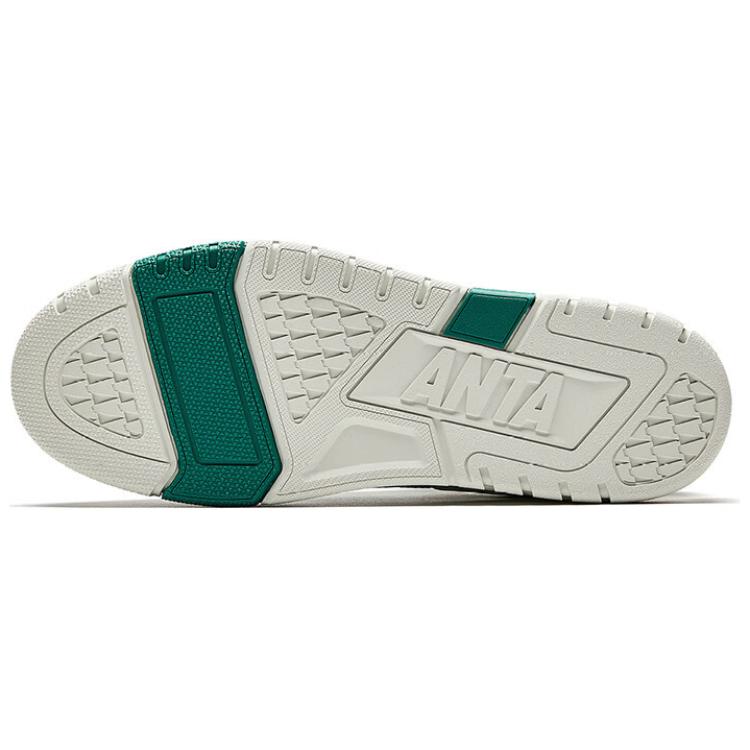 Anta Weifeng Comfortable Versatile Non-Slip Wear-Resistant Low-Top Skate Shoes Men sneaker White Green Gray 112518075-3