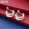 925 Sterling Silver Fashion Gift Piercing Earrings Charm Jewelry