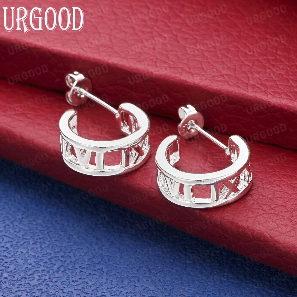 925 Sterling Silver Fashion Gift Piercing Earrings Charm Jewelry
