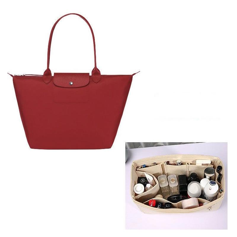 Make Up Organizer Felt Cloth Handbag Organizer Insert Bag Travel Inner Purse Portable Cosmetic Bags Fits Speedy Neverfull