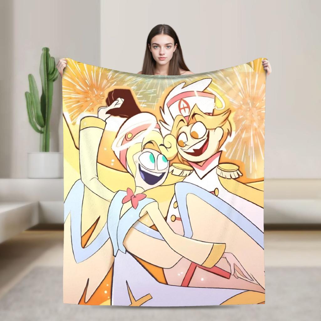 Vincent Hazbins Hotels Anime Blankets Fleece Spring Autumn Breathable Warm Throw Blanket for Sofa Bedroom Bedspread