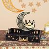 Star Moon Ramadan Wooden Tray Detachable Food Holder Eid Mubarak Snack Tray  Home Serving