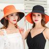 1Pc Fisherman Hat Women's Summer Face Cover Sunscreen Large Brim Sunshade Hat Internet Celebrity Double-Sided and Versatile