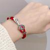 Xiangxu Glücksbringendes Rotes Band Armband - Unisex Retro Handgeknüpfte Seil Schmuck für Paare