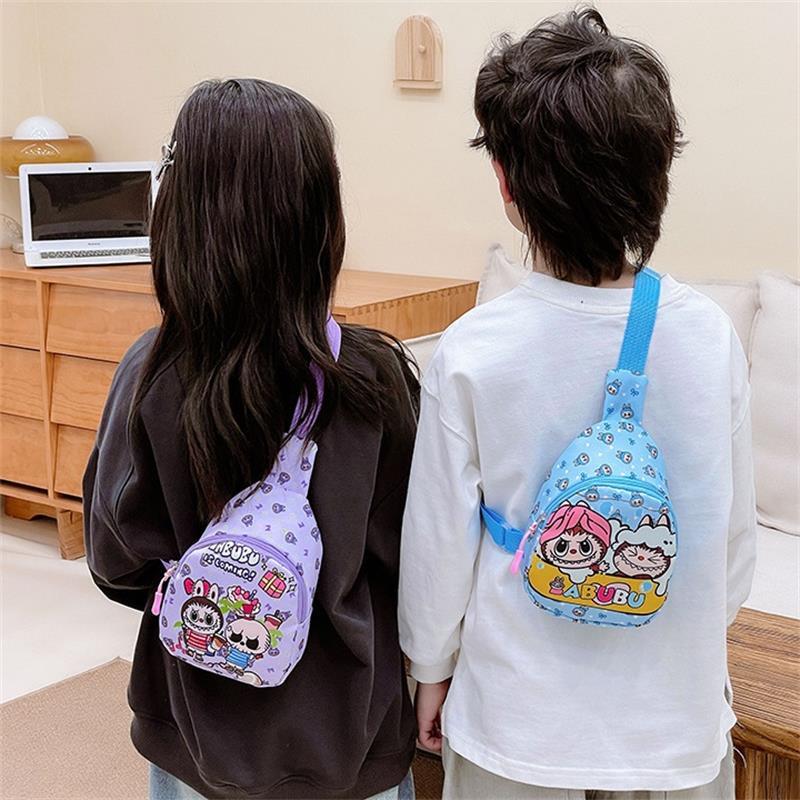 Cartoon Cute Labubu Children'S Bag Chest Bag Trend  Waist Bag Coin Purse Storage Pouch Shoulder Crossbody Bags Kids Gifts