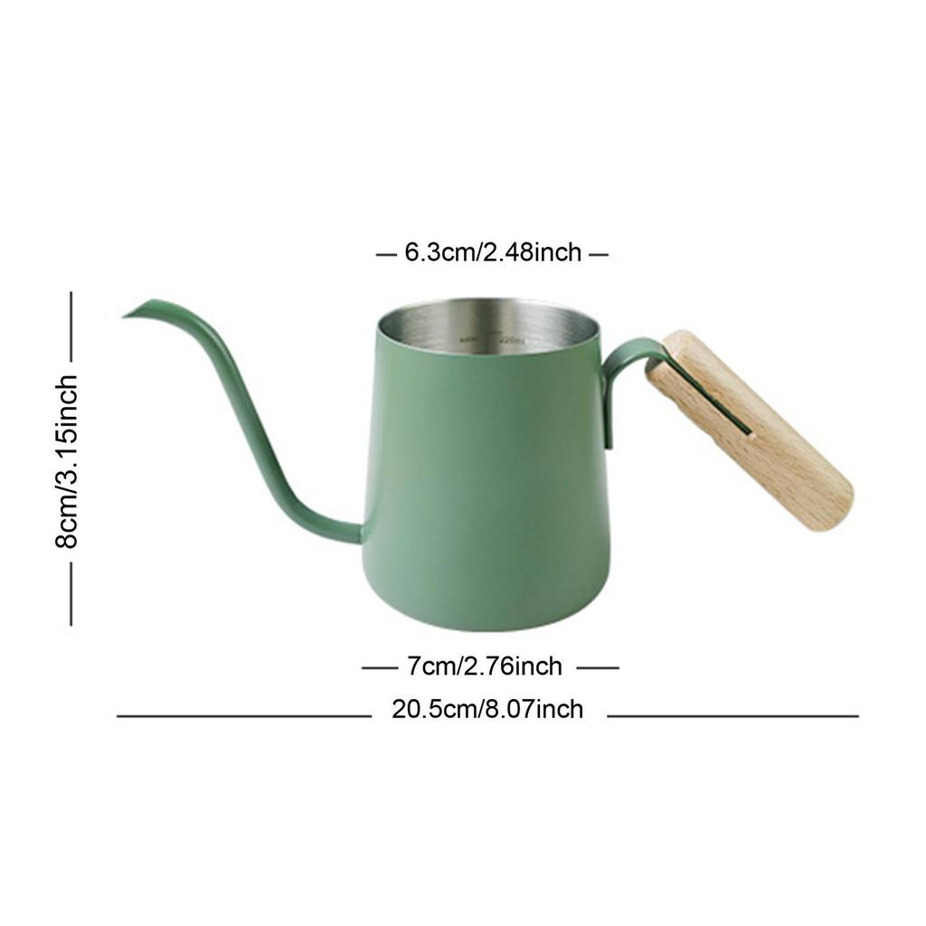 Cafetière Goulot d'oie Durable en Acier Inoxydable Poignée Thermoisolée Dripper pour Pour-over pour la Maison et le Bureau