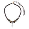 Handmade Natural Wood Bead Long Chain Necklace Adjustable Length Lightweight Multilayered Jewelry For Everyday Wear