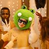 Creative Big Frog Eyes Frog Hat Novelty Material Cartoon Headgear Cap Green Funny Frog Headgear Dress Up Photo Props