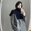 Pullover Scarf Knitted Shawl Winter Scarf False Collar Coat Bib Warm Scarf Turtleneck Slit Jumper Shawl Clothes Accessories