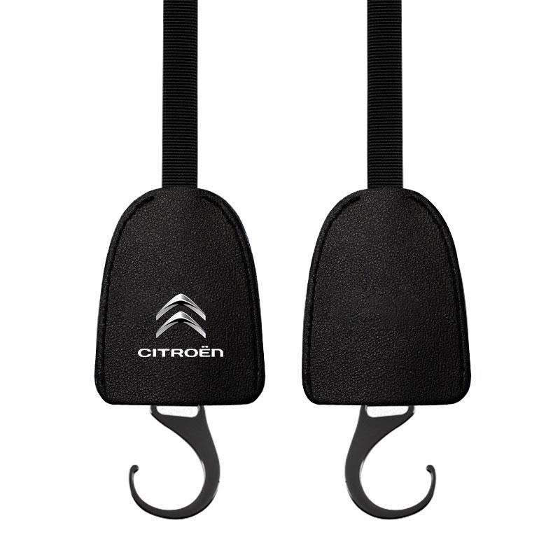 Leather Car Seat Back Hooks Portable Hanging Bag Rack Accessories For Citroen C1 C2 C3 C4 C5 C6 C8 C4L DS3 DS4 DS5 LS DS6 Grand Picasso