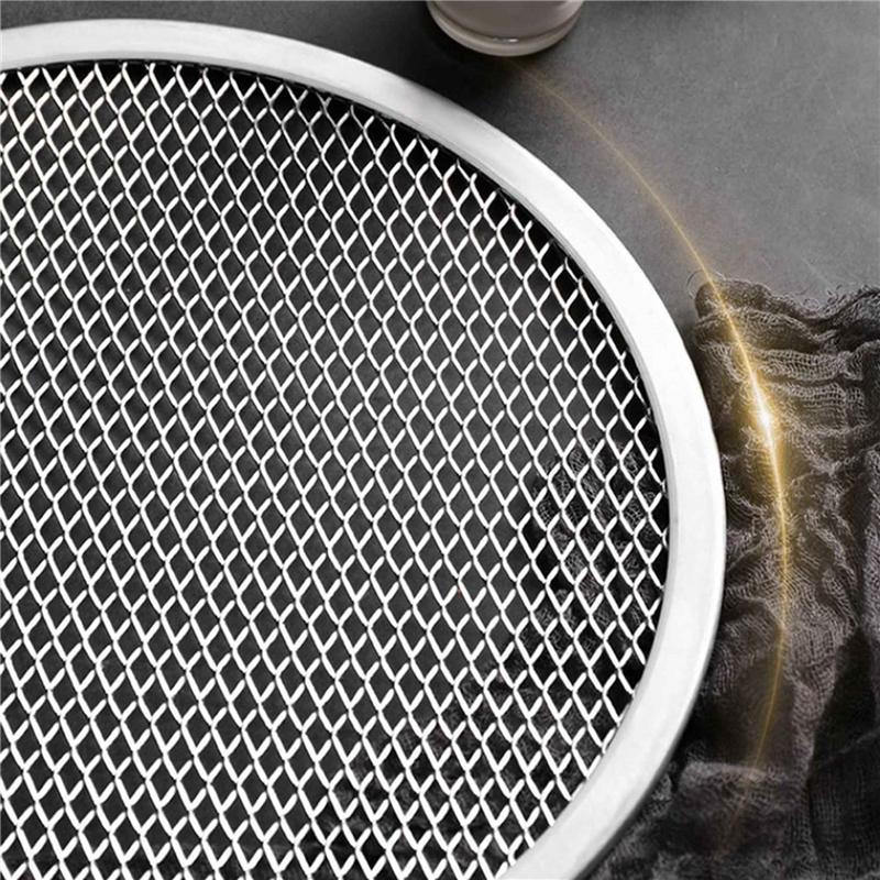 2Pcs 13Inch Aluminum Seamless Rim Pizza Baking Screen - Perfect Crisp, Enhanced Airflow