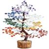 7 Chakra Albero della vita Cristalli curativi Meditazione Albero artificiale Pietre Chakra Decorazione spirituale Albero della vita Decorazione Pietre e cristalli Filo d'argento