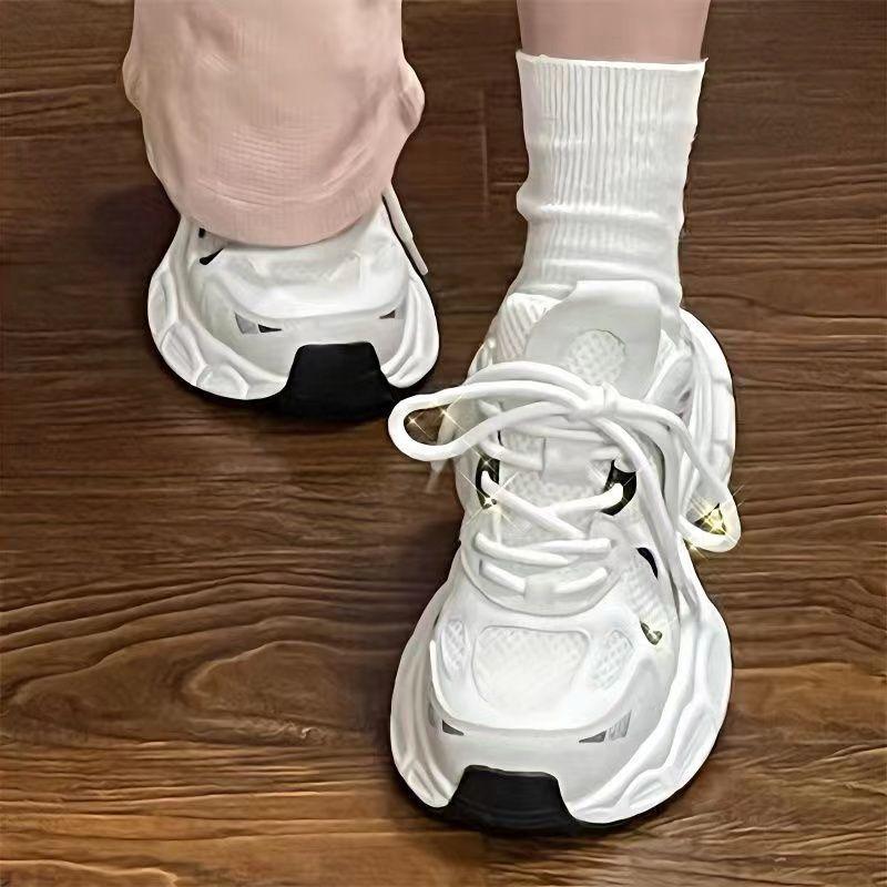Daddy shoes women's 2025 new spring women's shoes versatile platform white shoes heightening casual sports shoes women