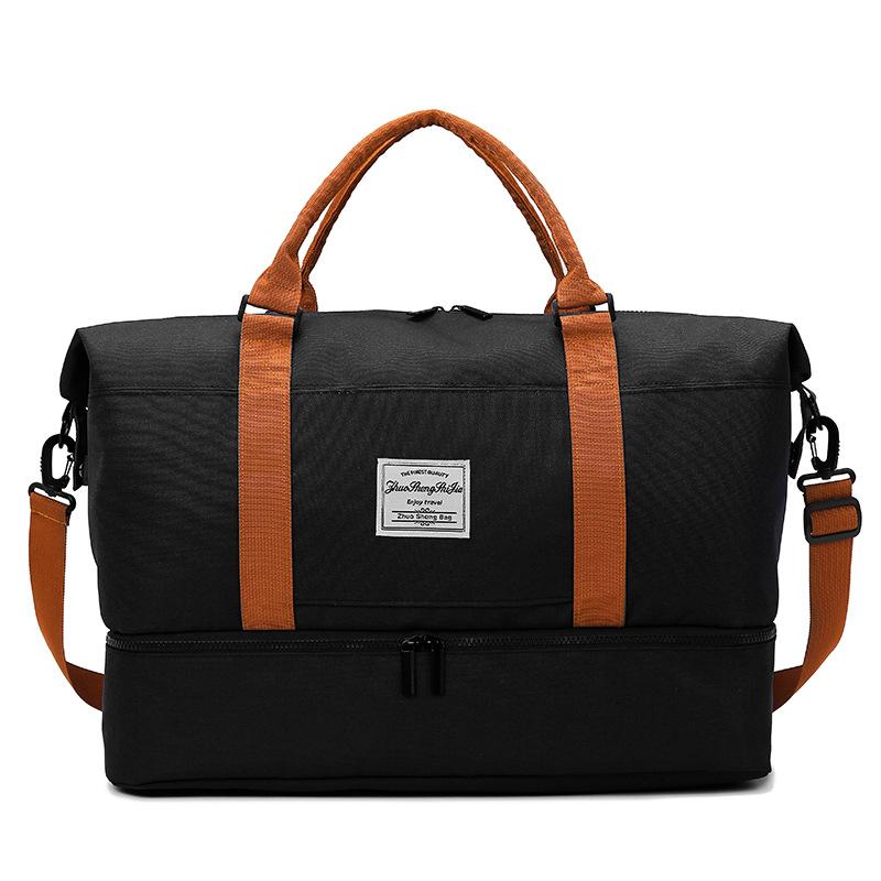 Fashion Contrast Storage Bag Simple Large Capacity Business Travel Bag Wet and Dry Separate Shoe Warehouse Gym Bag