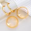 4 Pcs/Set Hip Hop Glossy Metal Stacking Bangles for Women Punk Round Arm Bracelets Daily Party Wear Hand Jewelry Gifts 2026 New