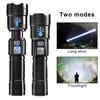 Φορητός φακός Super Bright High Lumens Επαναφορτιζόμενος αδιάβροχος φακός LED Τηλεσκοπικός φακός με ζουμ Camping Torchlight