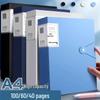 Transparent A4 Document Folder with Insert Pages for Office, Meetings, Contracts, Student Papers, and Certificates